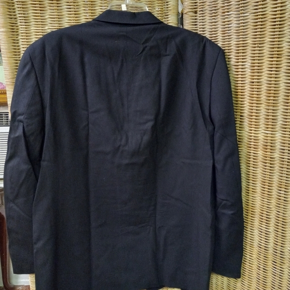 Gianfranco Ruffini Super Fine Wool Blazer Black Jacket Suit Coat Size 46L - Picture 2 of 10